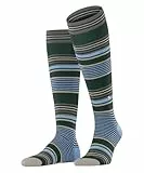 Burlington Herren Kniestrümpfe Stripe M Kh Wolle lang gemustert 1 Paar, Schwarz Black 3000, 40-46