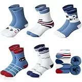 Domee Jungen Socken Frottee Thermosocken Wintersocken Warm Dicke 5er-Pack Kleine Bären 24-25 (Hersteller M)
