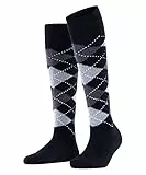 Burlington Damen Kniestrümpfe Whitby W Kh weich und warm lang gemustert 1 Paar, Blau Marine 6120, 36-41