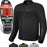 SHIMA OpenAir Motorrad Jacke Herren mit Protektoren AirForce Rückenprotektor Motorradjacke Sommer Mesh Belüftet Textiljacke Schutzjacken Protektorenjacke Luftige (Männer, Schwarz, XL)