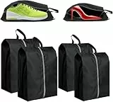 4 Stück Schuhtasche Reise Schuhbeutel Wasserdicht 42cm Groß Schuhtasche Koffer Schuhtasche mit Reißverschluss für Die Aufbewahrung zu Hause und Reisegebrauch(42×24×18cm)