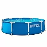 Intex 28200NP – Aufstellpool Metal Frame Rund, 4485 L, Stahl und PVC, Blau, 305x76 cm