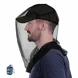 Premium moskitonetz Kopf für Insekten, 1 Pack, Fliegen- und Insektenschutz | Ultragroße und Lange, extrafeine Löcher für Camping, Wandern, Angeln, Gartenarbeit, Safari, passend für alle Hüte Head net