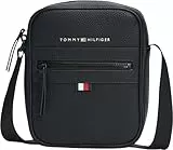 Tommy Hilfiger Herren Umhängetasche Essential PU Mini Reporter Klein, Schwarz (Black), Einheitsgröße
