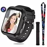 OKYUK 4G Smartwatch Kinder mit Telefon und GPS, Videoanrufe/Voice Chat/SOS/Schulmodus/SMS/Wecker, Kinder Smartwatch mit Schrittzähler Schlafen, Geschenk für Mädchen Junge (T45 Schwarz)