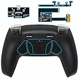 eXtremeRate RISE4 Plus MAX Remap Kit für ps5 Controller BDM-010/020, Re-Design Gummiert Griff Rückgehäuse&Back Paddles Aufsatz&Einstellbar Clicky Trigger Modul Kit für ps5 Controller-Schwarz