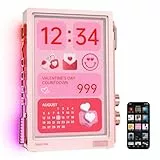 Divoom Times Frame – Digitaler Bilderrahmen,64GB Speicher, 10.1 Zoll Elektronischer Fotorahmen, Transparenter IPS HD Bildschirm 1280x800 HD Auflösung, Geschenk für Frauen Männer (Rosa)