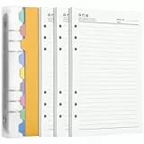Kesote Ringbuch A5 Nachfüllbar Notizbuch Liniert 150 Blätter Budgetplaner mit Register Tagebuch Binder 6 Löcher Ringbuch (300 Seiten)