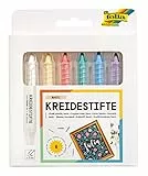 folia 370609 - Kreidestifte Set Basic, 6 Kreidemarker sortiert in 6 verschiedenen Farben, zum Malen auf Tafel, Glas, Papier und anderen glatten Oberflächen