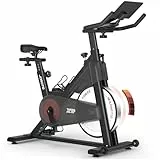 JOROTO Heimtrainer Fahrrad mit Magnetischem Widerstand, Ergometer Hometrainer mit RPM Monitor, Spezialisiertes Indoor-Cycling-Bike, 15 KG Schwungrad | Bis 150 KG| 11,8 Zoll Tablet-Halter (Schwarz)