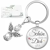 YISCOKO Geschenke für Frauen Schutzengel Schlüsselanhänger Geburtstagsgeschenk für Frauen Geschenk Freundin Adventskalender 2025 Frauen weihnachtsgeschenke