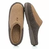 GOEWY Herren Hausschuhe mit Memory-Schaum - Zweifarbige Pantoffeln für Innen/Außen - Warme Winterschlappen als Geschenk für Männer, Papa & Opa
