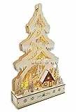 Wichtelstube-Kollektion LED Schwibbogen Schwibbogenecke Skifahrer Spitzleuchter mit Trafo und Timer Lichterbogen Weihnachtsdeko Fenster Echtholz 49,5cm