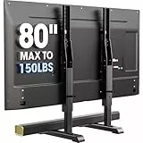 Universal Großer TV Ständer TV Standfuss Fernseher Standfüße Beine Höhenverstellbar für 24 zu 80 Zoll Fernseher Max. 50 KG VESA 800x500 mm HT10B-002