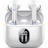 QXQ Bluetooth 5.4 Kopfhörer, Kopfhörer Kabellos Sport In Ear Kopfhörer mit 4 ENC Mics, 40 Std Kabellose Kopfhörer Tiefer Bass Earbuds mit LED-Anzeige, IP7 Wasserdicht Ohrhörer, USB-C
