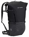 VAUDE Cityrucksack CityGo II 23 Liter Schwarz, wasserdichter Rucksack Damen & Herren, leichter Daypack für Städtetrips mit Laptop-Fach, Rolltop Rucksack ideal für den urbanen Alltag