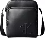 Calvin Klein Herren Crossbody Bag Tasche Bold Pocket Reporter mit Reißverschluss, Schwarz (Black), Einheitsgröße