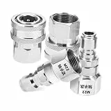 Sosoport 2sätze Schnellkupplung Für Hochdruckreiniger Drehgelenk Aus Edelstahl Armaturen Für Hochdruckreiniger Hochdruckreiniger-zubehör Adapter Für Anschlussarmaturen Für