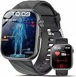 2025 Neu Smartwatch EKG+HRV/BMI/Harnsäure/ΒΙυtｚυcker Herren Damen, 1.97'' AMOLED Gesundheitsuhr mit Bluetooth Anrufe, 24H Herzfrequenz/Blutdruck/Schlafmonitor/SOS-Notruf Fitnessuhr für Android/iOS