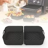 Joaecosmhui Heißluftfritteusen Zubehör, 2 Stück Airfryer Zubehör für Ninja AF500EUCP / AF500EU (10,4L), Silikoneinsatz Air Fryer Accessories für Ninja Foodi FlexDrawer Dual Zone Heißluftfritteuse