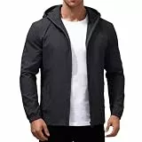 Generisch Regenjacke Herren Wasserdicht Regenmantel Atmungsaktiv Outdoor Hoodie Jacke Herren übergangsjacke Windjacke Fahrrad Windbreaker Leichte Freizeitjacke für Wandern Fischen Camping Outdoor