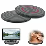 2 Stück Universal-Drehteller,20 cm Schwarz Drehplatte,360° Drehbar Drehscheibe,Steel Ball Bearings, Kann Eine Last von 20 kg Tragen,Für Topfpflanzen, Lautsprecher, Fernsehgeräte