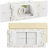 Pop-Up Karte Hochzeit - 3D Hochzeitskarte mit Brautpaar - Glückwunschkarte zur Hochzeit - Ausgefallenes Hochzeitsgeschenk mit Fläche zum Beschriften - Glückwunschkarte