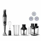 Philips 5000-Serie Stabmixer inkl. Zerkleinerer, Kompakthacker, Schneebesen - 1200W Leistung. ProMix-Technologie. LED-Geschwindigkeitsanzeiger. Stufenlose Geschwindigkeitseinstellung (HR2685/00)