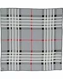 FRAAS Halstuch Damen aus 100% reiner Seide - Nickituch Damen mit Plaid-Muster - 51 x 51 cm Größe - Schickes Seidentuch Bandana Grau