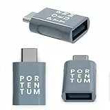 PORTENTUM Adapter USB C auf USB – 3 Stück 3.0 (3.1) OTG Geschwindigkeit 10 GB Gehäuse Premium Zink mit hoher Hitzebeständigkeit - USB auf Typ C Adapter nur 5 g