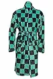 Gonriya Anime Bademantel für Herren, Cosplay, flauschiger Bademantel für Damen, Pyjama, Erwachsene, Nachtwäsche, Fleece, Bademantel, Homewear, Grün , Einheitsgröße