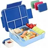 Bugucat Brotdose Kinder mit Fächern 1330ML,Lunchbox Kinder Auslaufsicher mit 6 Fächern,Bento Box Lunchbox mit Fächern für Kinder Erwachsene,