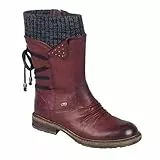 Generisch wanderstiefel damen Winterstiefel Damen Wasserdicht Kurze Absatz Stiefeletten Retro Sohle Innenreißverschluss Schlupfschuhe Warmes Futter Übergangsstiefel Rutschfest Damenschuhe Rot 39