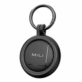 MiLi LiTag Duo Smart Tracker, Schlüsselfinder kompatibel mit Apple „Wo ist?“ und Android „Gerät Finden“, gleiche Größe wie AirTag, Anti-Verlust-Tag für Schlüssel, Geldbörse, Gepäck, Schwarz, 1er Pack