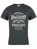 ROADSIGN australia Herren T-Shirt mit Frontprint im Australian Style, Rundhals, aus Reiner Baumwolle anthrazit, XL