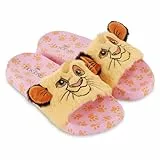 Disney Damen-Sandalen König der Löwen – klassische Simba Mufasa Timon und Pumba Slides Sandalen Classic Lion King Slip On Slides, Pink, Gold, 39 EU
