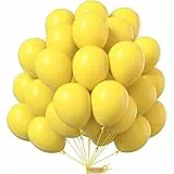 PartyWoo Luftballons Gelb, 50 Stück 12 Zoll Ballons Gelb, Gelbe Luftballons für Ballongirlande oder Ballonbogen als Partydeko, Geburtstagsdekoration, Hochzeitsdekoration, Babypartydekoration, Gelb-Y55