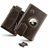 LORZOR AirTag Wallet mit XXL münzfach für 10+ Münzen, Geldbörse mit Magnetischer Verschluss, Slim Wallet mit Münzfach, TÜV Kartenetui RFID Schutz, Brieftasche Herren, Portemonnaie, AirTag Portmonee