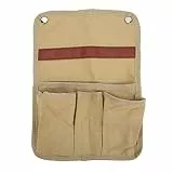 Campingstuhl Armlehnen Aufbewahrungstasche mit 3 Seitentaschen, Strandstuhl Hängeaufbewahrung, Organizer für Outdoor Wanderstuhl(Khaki)