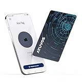 ATUVOS Neu Dual-System Air Tag Karte Pro für Android & iOS, Wiederaufladbarer Wallet Tracker Card Kompatibel mit Google Mein Gerät Finden or Apple Wo ist? App, Gegenstände-Finder, Thin 1.6mm 1er Pack