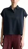 Marc OߴPolo Denim Damen Kurzarm-Poloshirt aus Baumwolle Wide Fit, Blau (Blue Depths), L