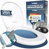 Heimfleiss® Toilettendeckel mit Absenkautomatik Oval + Montageset | Duroplast Klodeckel mit Absenkautomatik O-Form | Premium Klobrille Weiß mit Softclose Funktion | WC Sitz Toilettensitz Klositz