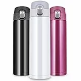 flintronic Thermosflasche Edelstahl, 500ML Isolierflasche, Wasserflasche Vakuum Isolierbecher 304 Edelstahl, Isolierte Edelstahl Trinkflasche, Thermobecher Trinkbecher-BPA Frei