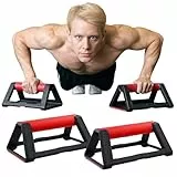2 Stück Liegestützgriffe, Handstand Griffe mit Silikongriff Rutschfester Basis, Tragbar Stapelbar, Tragfähigkeit 110kg, Liegestützbrett Parallettes Calisthenics Equipment, Push Up Bars
