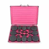 Hot Stone Massage Set mit 20 Stück Massagestein Basalt im Heizkoffer, Tragbares Heiße Steine Erwärmer Set Lavasteine für Massagesteine, Geeignet für Privatanwender, Spa & Massagetherapy 220V