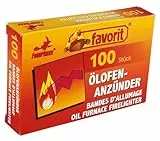 Favorit Ölofenanzünder (100 Streifen, zum einfachen und schnellen anzünden, geeignet für Ölöfen) 1251