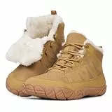 RUYI Winter Barfußschuhe Damen Herren Barfussschuhe Warm Gefüttert Winterschuhe Wasserabweisend Traillaufschuhe Bequem Winterstiefel mit Breite Zehenbox