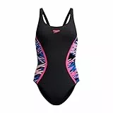 Speedo Hyperboom Splice Muscleback One Piece Schwimmanzug für Damen, Schwarz, 44