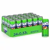 Fanta Exotic - mit intensivem Geschmack einer Mischung tropischer Früchte - spritzig-erfrischendes Softgetränk in Einweg Dosen (24 x 330 ml)