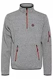 FQ1924 FQPontus Troyer Herren Sweatshirt Pullover Sweater mit Tasche am Arm, Größe:L, Farbe:Asphalt (190201)